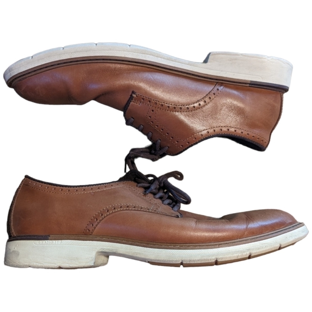 COLE Haan The Go To Plain Oxford Lace Up Men's Shoe in British Tan (11.5)